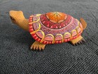 Turtle Tortuga Oaxacan Wood Hand Painted Carved  Alebrije Folk Art Oaxaca Mexico