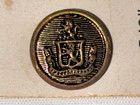 Two Vintage Coat Of Arms Buttons On Card Gold Tone Metal Shank 5 8   