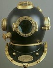 Us Navy Mark V Vintage Antique Style Brass Deep Sea Scuba Divers Diving Helmet 
