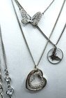 Vintage Silver Tone Assorted Jewelry Lot Necklace Bracelet Ring Earrings X 9 Set