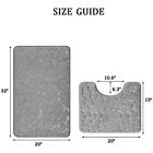 2 Piece Bathroom Rug Washable Bath Mat Set Memory Foam Toilet U-shaped Non Slip