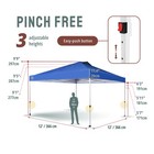 Crown Shades 12x12 Ft Pop Up Outdoor Canopy Tent With 1 Push Lock  Blue  used 