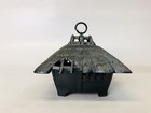 Y7287 Bell Iron Wind Chime Lantern Type Nanbu Ironware Japan Antique Interior