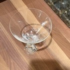 Vintage Glass Penguin Stem Martini   Cocktail Glass Novelty Barware