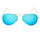 Ray-ban Sunglasses Rb3025 Aviator Flash Gold Frame Blue Flash Lens 55mm Unisex