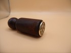 Vintage Larger Metal   Wood Leafy Critter Design Sealing Wax Seal Stamp