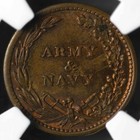1863 Patriotic Civil War Token 233 312a Ngc Ms63 Bn  army   Navy 