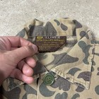 Vintage Caliber Shirt Jacket Mens Medium Chore Pockets Duck Camouflage Army 70s