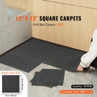 12pcs Peel And Stick Carpet Tile Self Adhesive Floor 12    X 12    Dark Gray