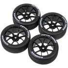Wheel Rims   Rubber Tire For Traxxas 4-tec 2 0 Tamiya Tt-01 Tt-02 Rc Car Parts