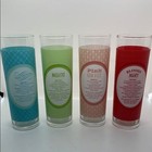 Vintage Mcm Cocktail Glass Barware Set