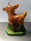 Vintage Kitsch Fawn Deer Novelty Wax Candle Figurine Anthropomorphic Midcentury