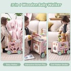 Wooden Baby Walker  9-in-1 Activity Center  With Wheels And Storage Space 