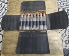 1800s Doctor Medic Apothecary Kit- Leather Pouch  Glass Vials  Cork Stoppers
