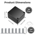 Project Box  4 Pcs Electrical Junction 4 Small Boxes  Black