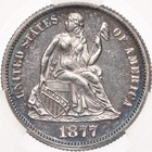 1877 10c Cacg Pr61 Proof Liberty Seated Silver Dime Witterbrick