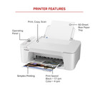 Canon Pixma Ts3722 Wireless All-in-one Inkjet Printer For Home Office