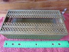 Vintage Tissue Box Cover Hollywood Regency Filigree Brass-tone Metal Vanity Deco