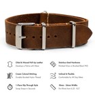 Benchmark Basics Leather Watch Band - Crazy Horse Oiled 20mm  Dark Brown 