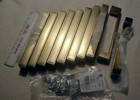 Ten Vintage Mid Century Modern Brass Drawer Pulls  6    Long W screws