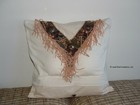 Western Cowgirl Throw Pillow Cover W  Zipper  20  X 20  Square  Artisan Made