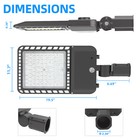 6 Pack 300w Led Street Lights For Parking Lot Stadium Garden Pathway  Ac110-277v