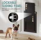 Petcoming Small Aluminum 3-flap Insulated Cat Dog Door Lockable Black