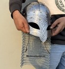 Medieval Vendel Helmet Norse Warrior Battle Larp Viking Helmet With Chainmail