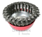 New 4    X 5 8  Knot-type Fine Wire Cup Heavy Duty Brush Fits 4-1 2  Angle Grinder