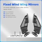 Universal Motorcycle Rear View Standard 3 3   X 1 6    Carbon Fiber Stripes 