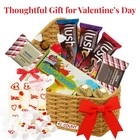 Heart Shaped Gift Basket 41 Count  Includes Valentines 41 