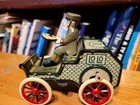 Nice 1910 s Tin Lithograph Lehmann Gyro Powered Lolo Car W  Driver   2