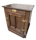 Vintage White Clad Oak Wood Ice Box Nightstand Cabinet Chest End Table Beautiful