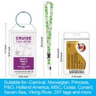 4 Pack Cruise Luggage Tag Holder For Carnival  Msc  Costa  Ncl   Clear  Blue 