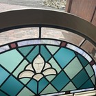 Sg5058 Antique Beveled And Stained Glass Arch Window 23 5 X 42