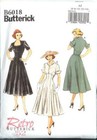 Butterick 6018 Vintage Retro 52 Dress Sewing Pattern Princess Seam Misses Plus