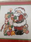 Bucilla Stamped Needlework Kit Complete    jolly Santa    10 X 10 