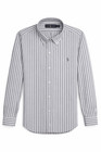 Nwt- Polo Ralph Lauren Mens Custom Slim Grey Stripe Long Sleeve Shirt   S - Xl