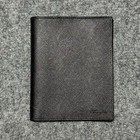 Prada Passport Wallet Black Saffiano Leather Case Travel Document Card Holder