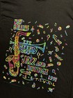 Vintage New Orleans Jazz   Heritage Festival T-shirt Size Xl 1991 Black Neon