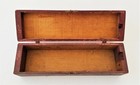 18th Century Antique Pennsylvania Wood Box Old Red Paint Latch 3 75x13 5x3 5 
