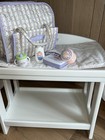 Vtg American Girl Doll Bitty Baby Changing Table W Pocket Pad Diaper Bag Extras