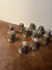 11 Pc Lot  Franklin Mint    13 Colonies Silver Thimbles    W  Gold Plated Interior