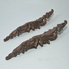 Set Of 2 Antique French Ormolu Gilt Bronze Furniture Mount Appliques 8 5 