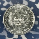 1913-l Fg g Peru 1 Dinero Anacs Ms63 Lot g1973 Silver  Choice Unc 