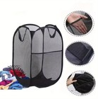 Laundry Bag Mesh Basket Foldable Mesh Popup Hamper - Portable Lightweight Home
