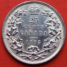 1902h Canada 25 Cents - Au - Cleaned Trend 250  Lot 11439