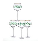 856101 Holiday 4-piece Wine Glass Set  Christmas Dinnerware  Hosting