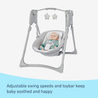 Graco Slim Spaces Compact Baby Swing  Space Saving Portable Bay Swing With Heigh