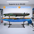 4-capacity Kayak Storage Rack Freestanding Kayak Stands Outdoor Holder